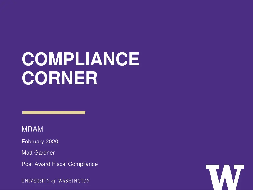 compliance corner