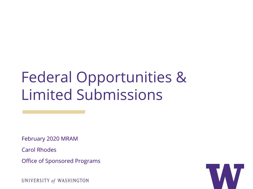 federal opportunities limited submissions