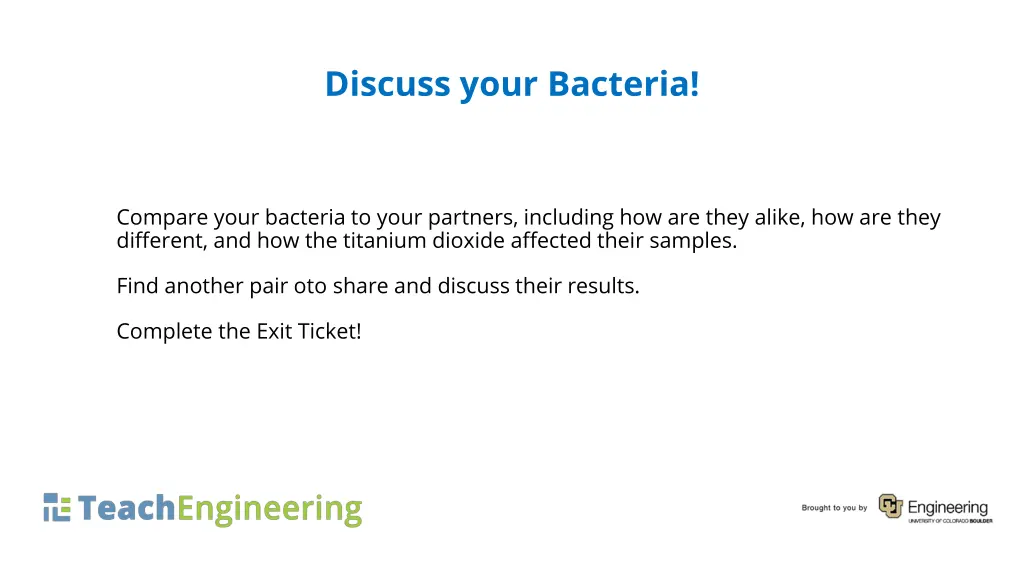 discuss your bacteria