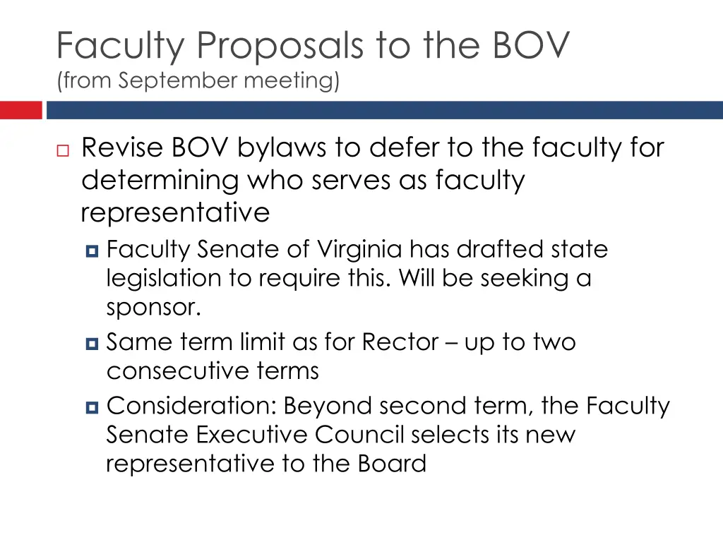 faculty proposals to the bov from september 1