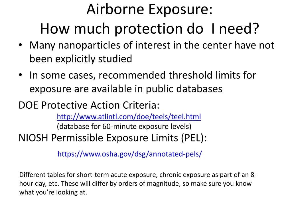 airborne exposure how much protection do i need