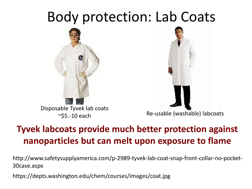 body protection lab coats