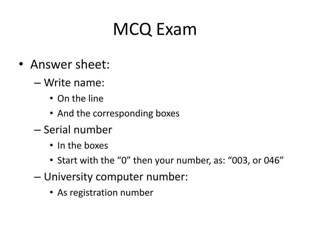 mcq exam 3