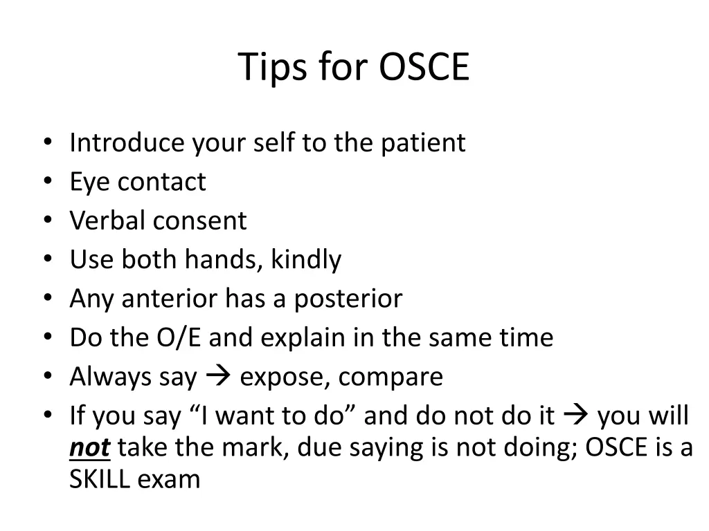 tips for osce