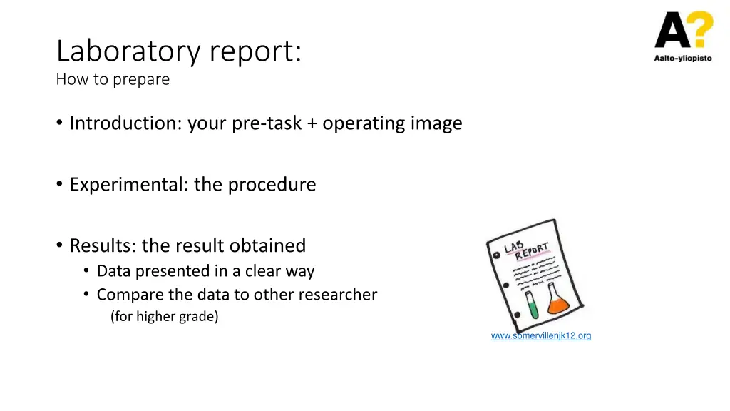 laboratory report how to prepare 3