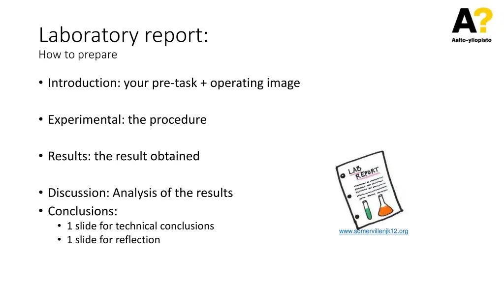 laboratory report how to prepare 5