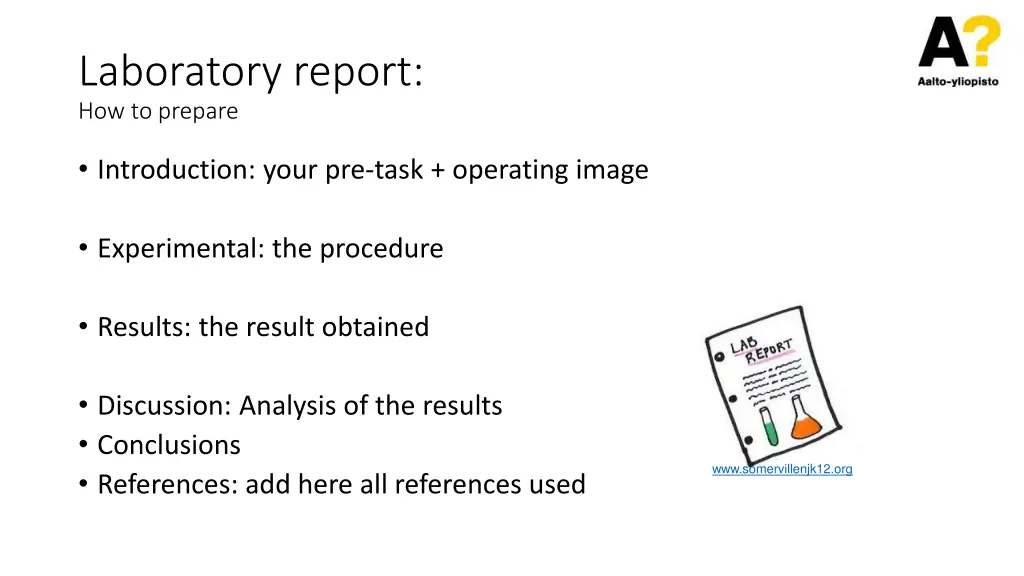 laboratory report how to prepare 6