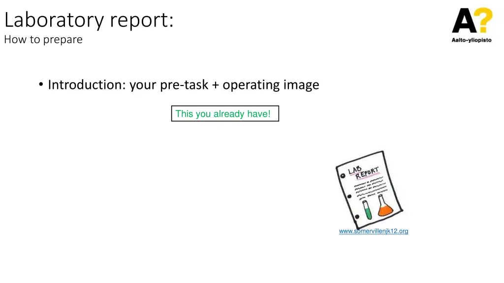 laboratory report how to prepare