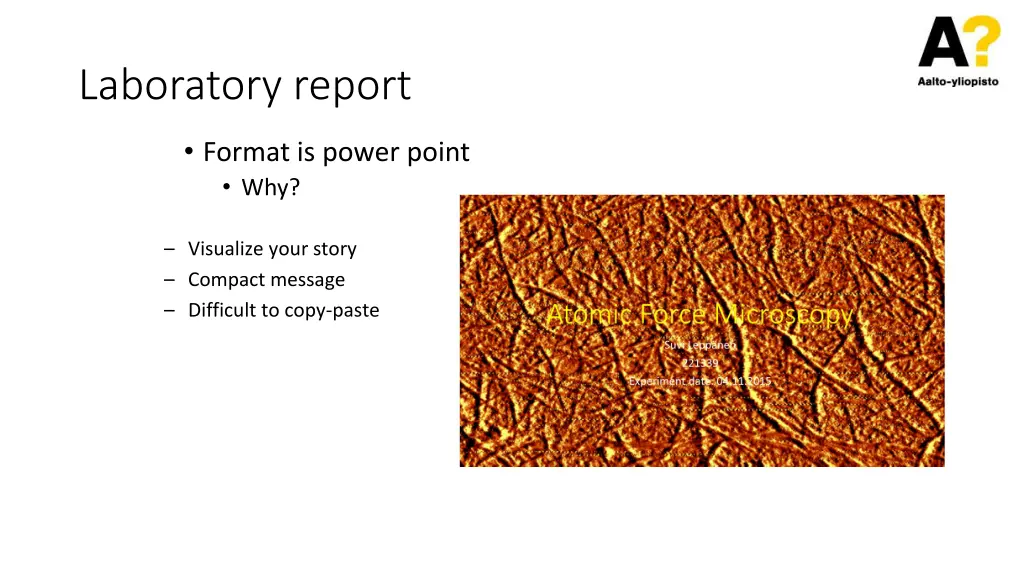 laboratory report