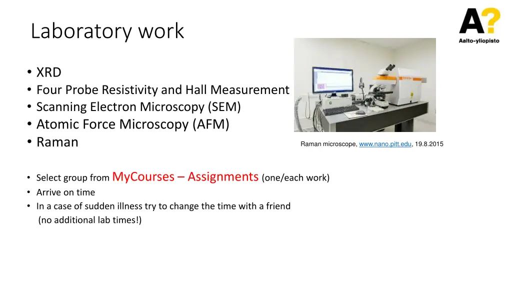 laboratory work