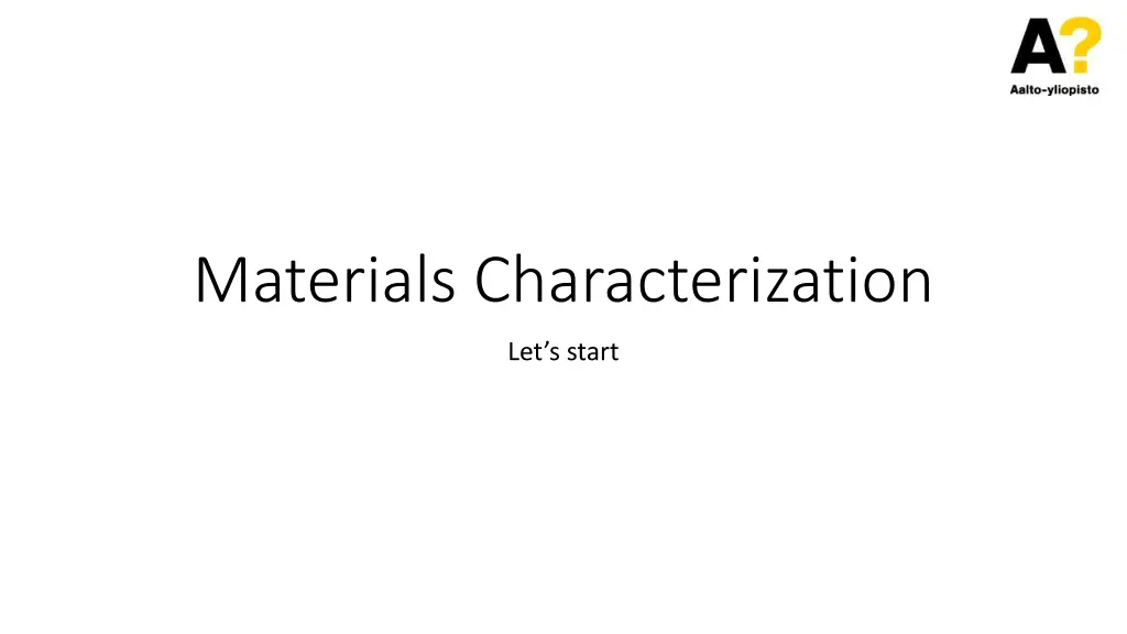 materials characterization