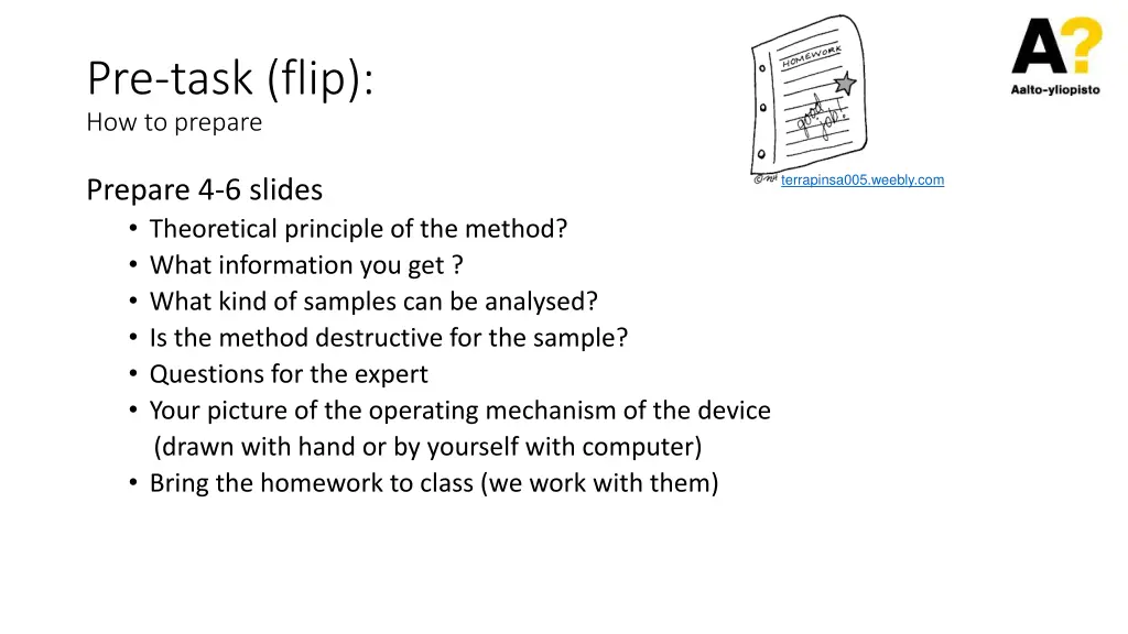 pre task flip how to prepare