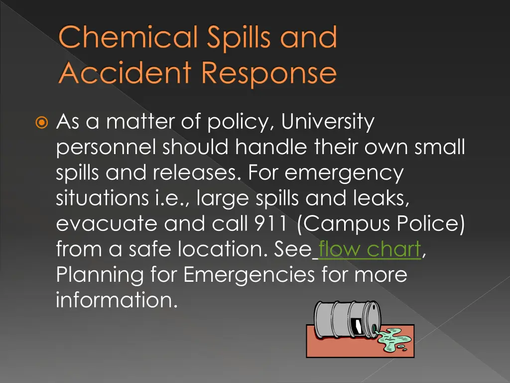 chemical spills and accident response