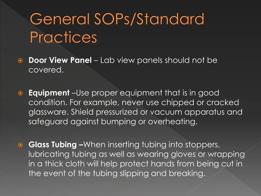 general sops standard practices 2