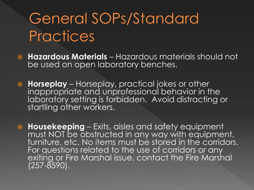 general sops standard practices 5