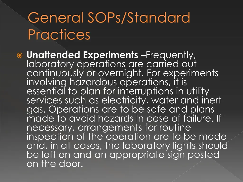 general sops standard practices 8