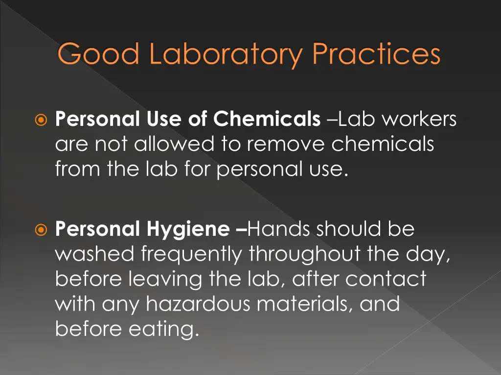 good laboratory practices