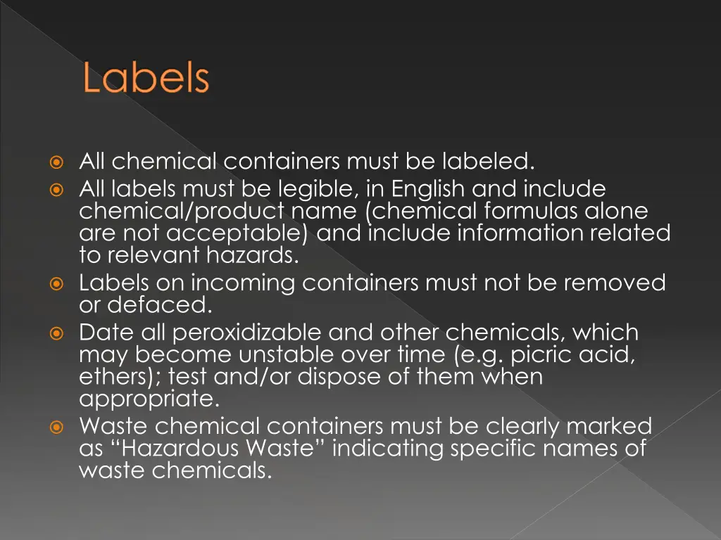 labels