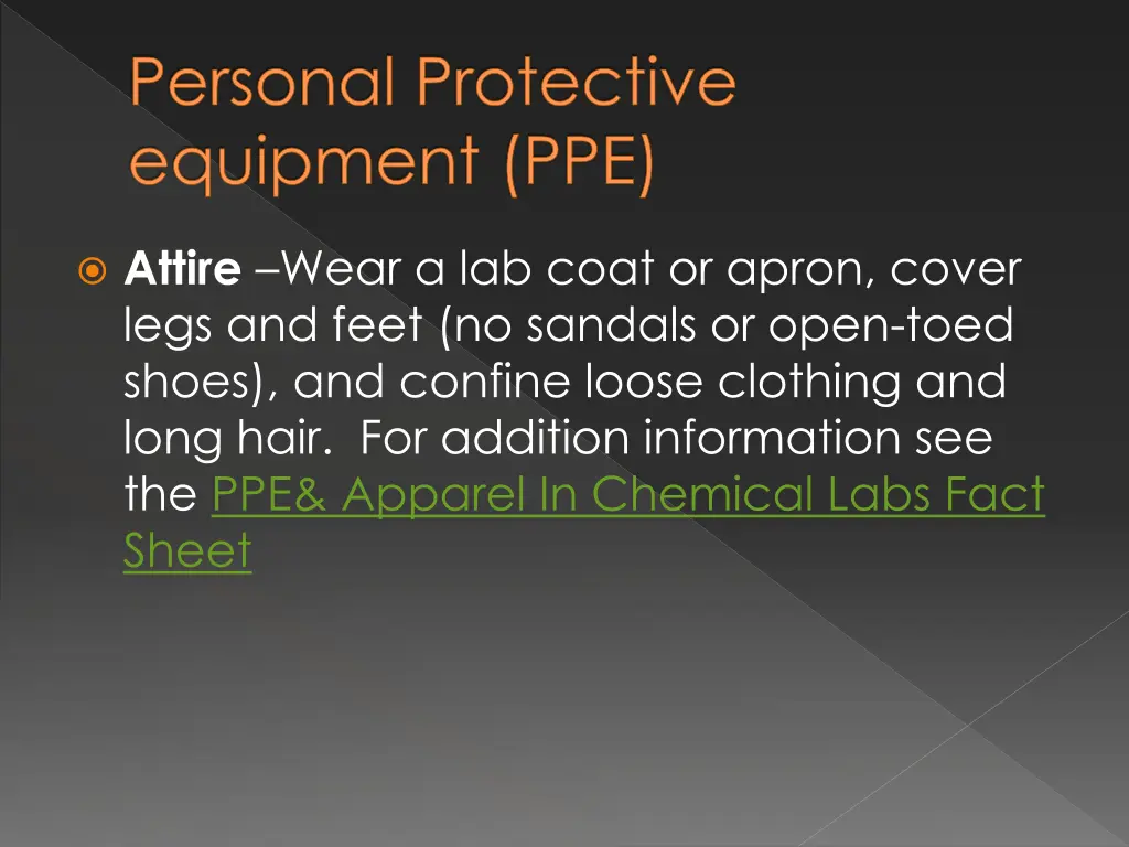 personal protective equipment ppe