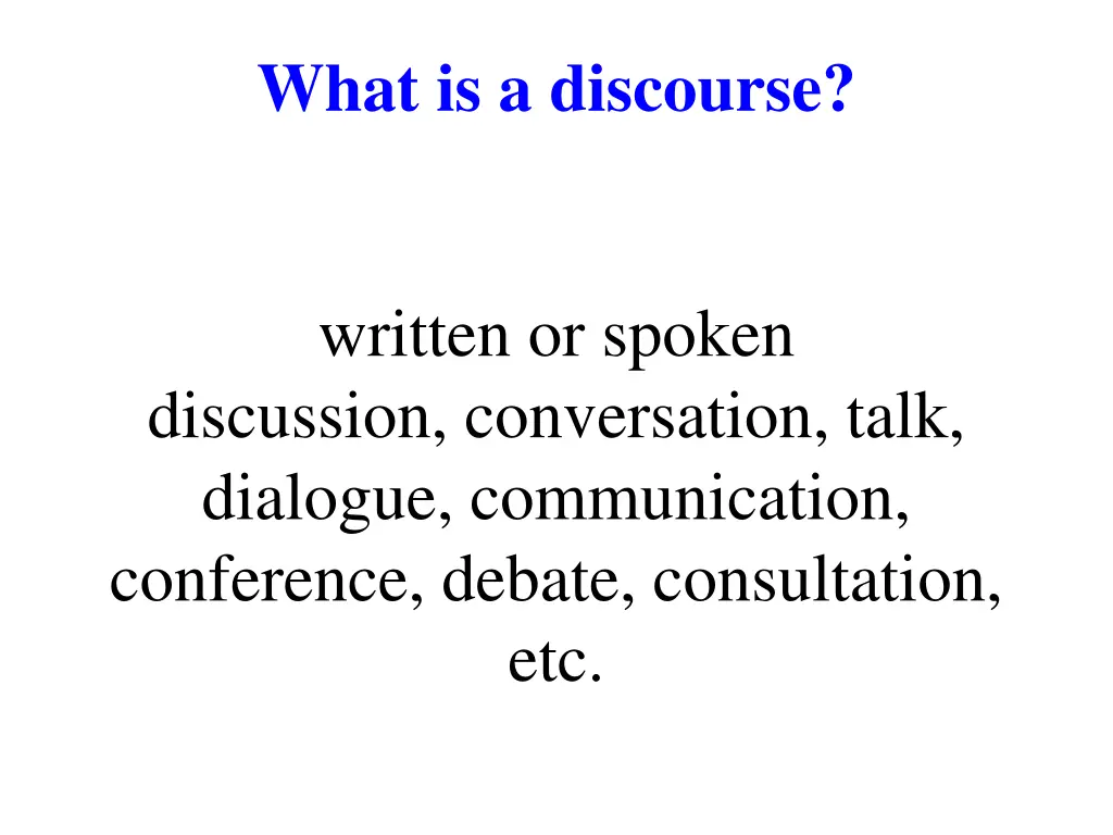 what is a discourse