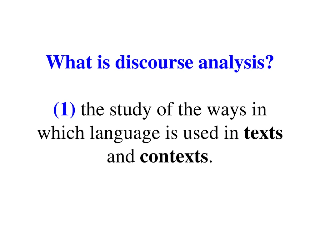 what is discourse analysis