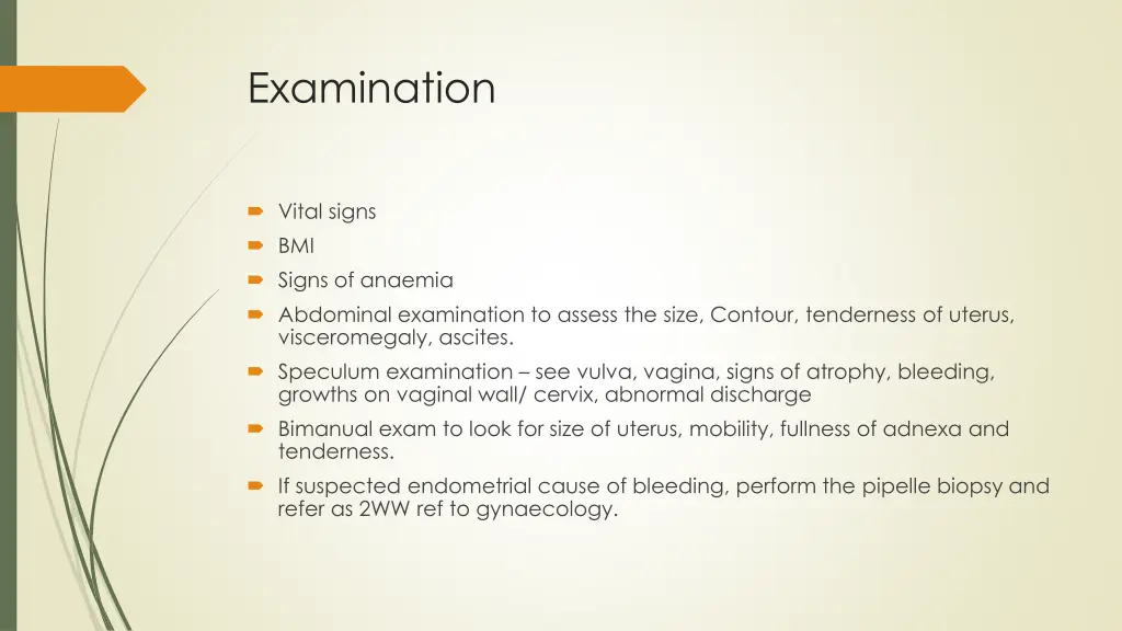 examination