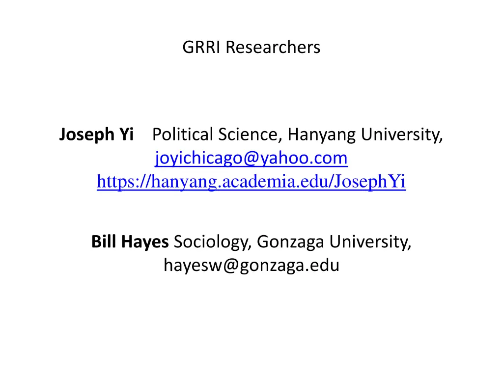 grri researchers