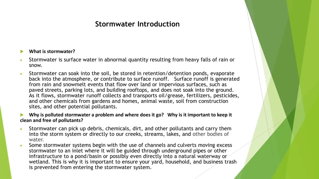 stormwater introduction