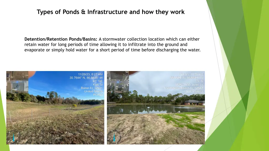 types of ponds infrastructure and how they work