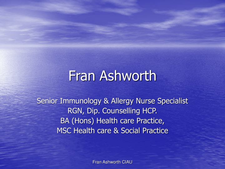 fran ashworth