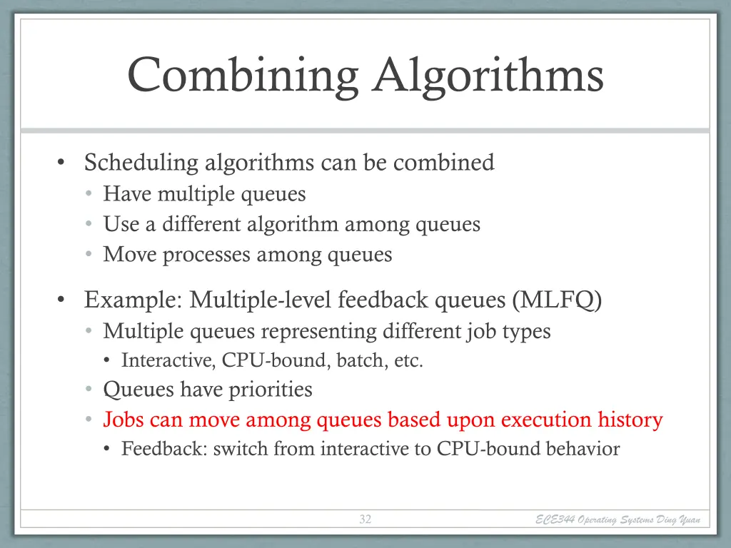 combining algorithms