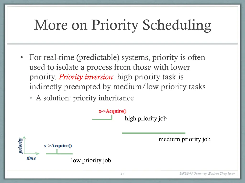 more on priority scheduling