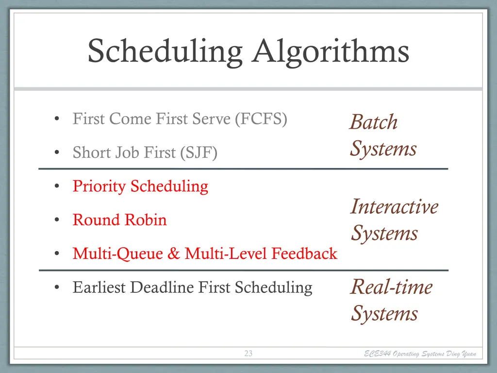 scheduling algorithms 1