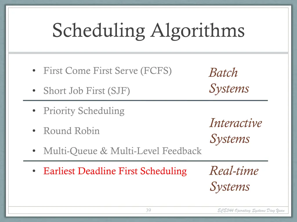 scheduling algorithms 2