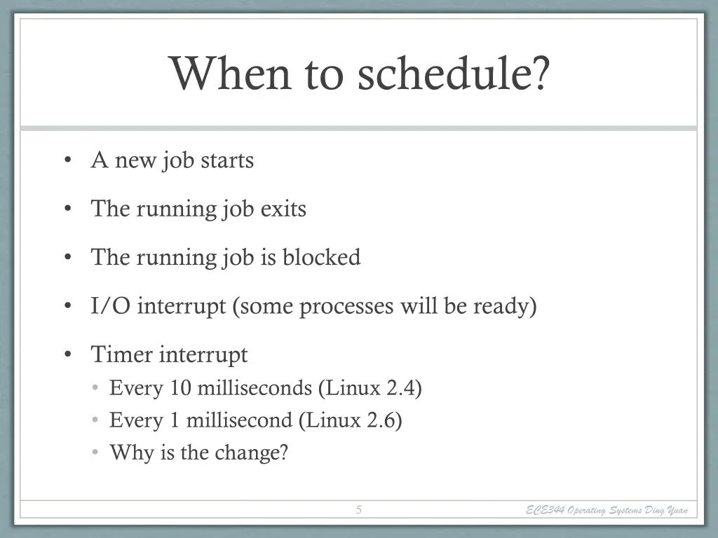 when to schedule