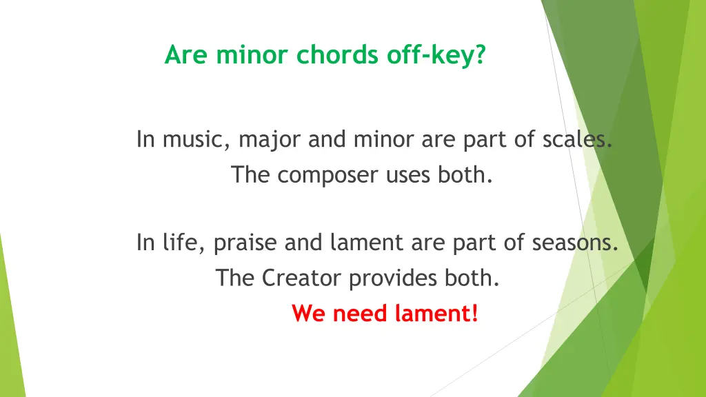 are minor chords off key