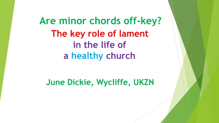 are minor chords off key the key role of lament