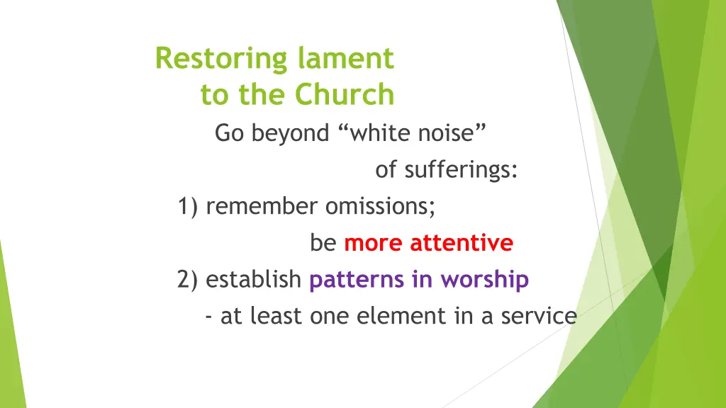 restoring lament to the church go beyond white