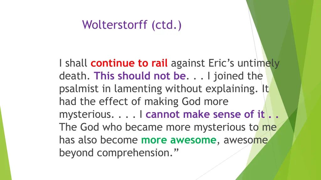 wolterstorff ctd