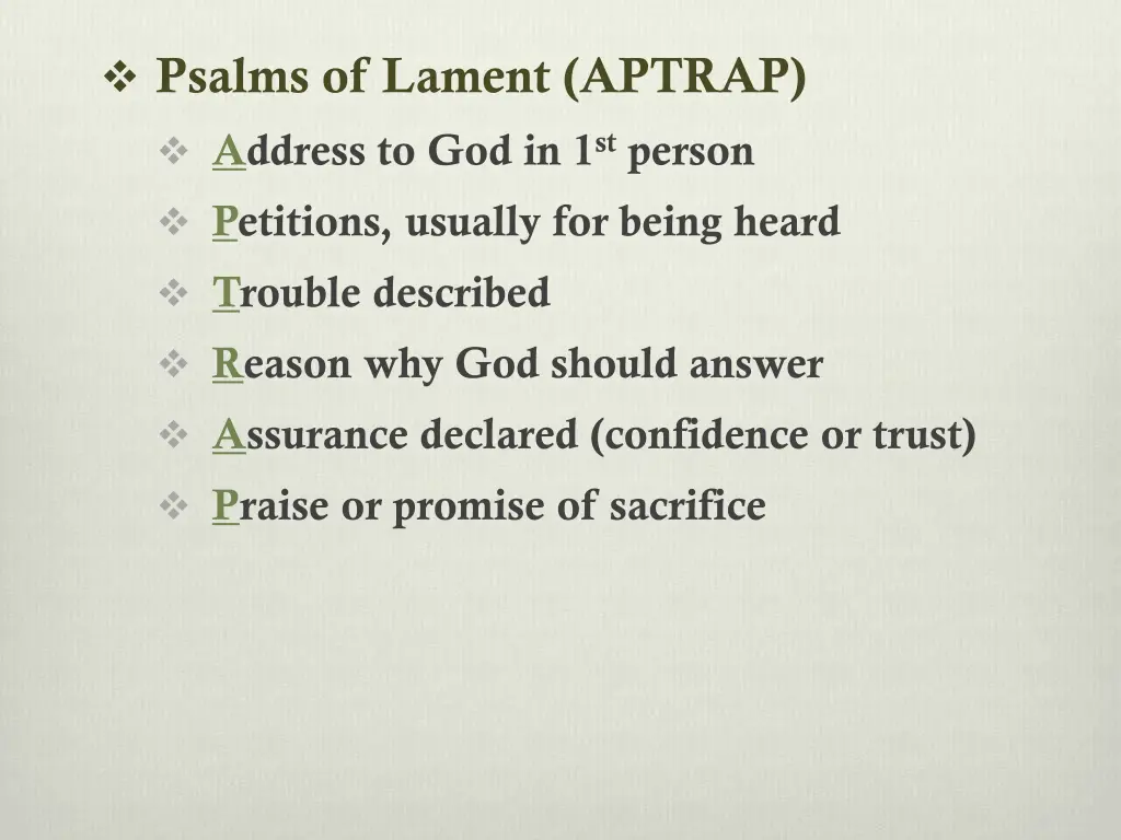 psalms of lament aptrap