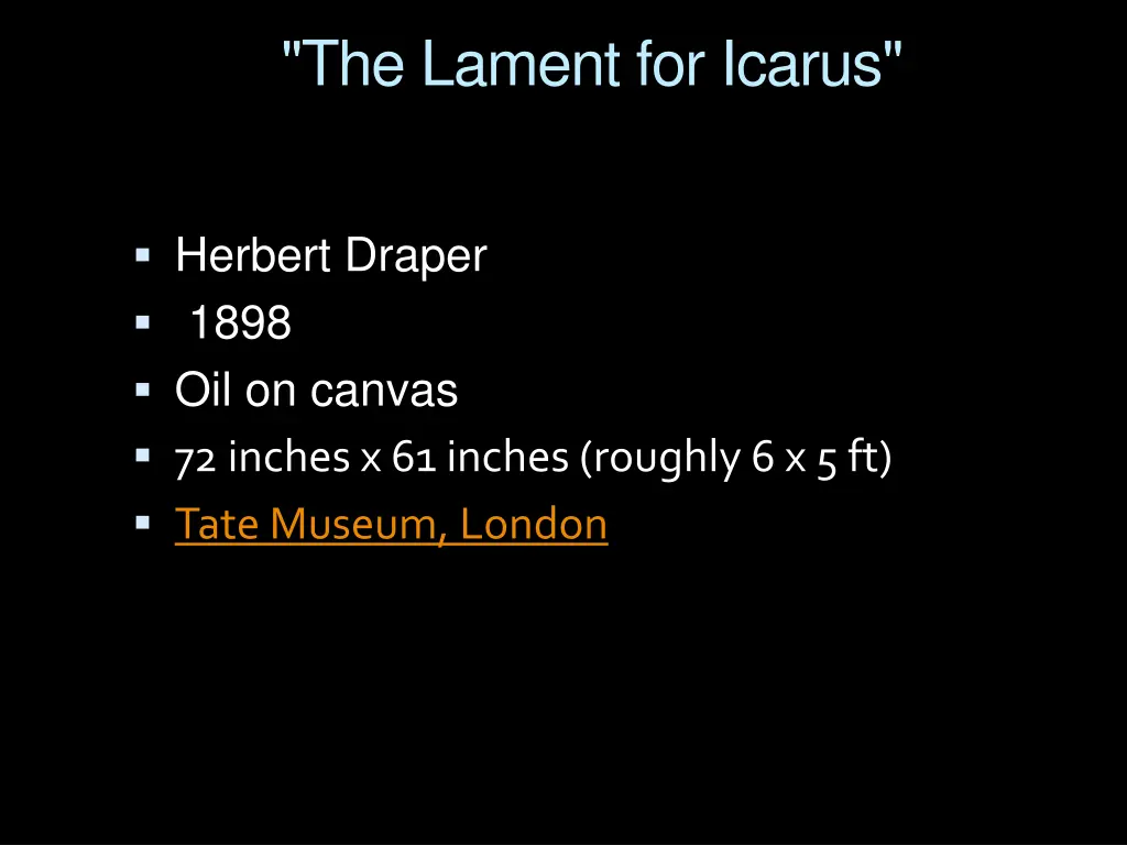 the lament for icarus