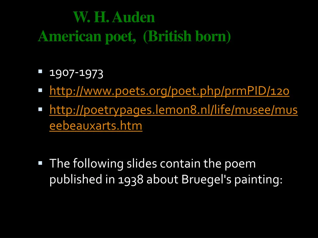 w h auden american poet british born