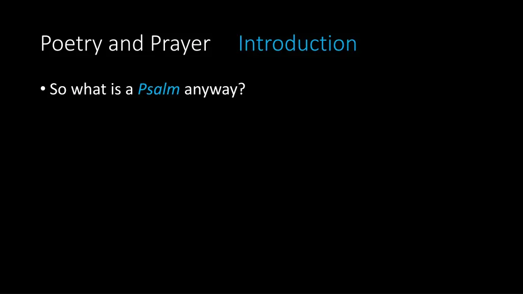 poetry and prayer introduction 1