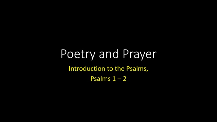 poetry and prayer