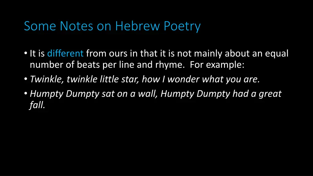 some notes on hebrew poetry 7