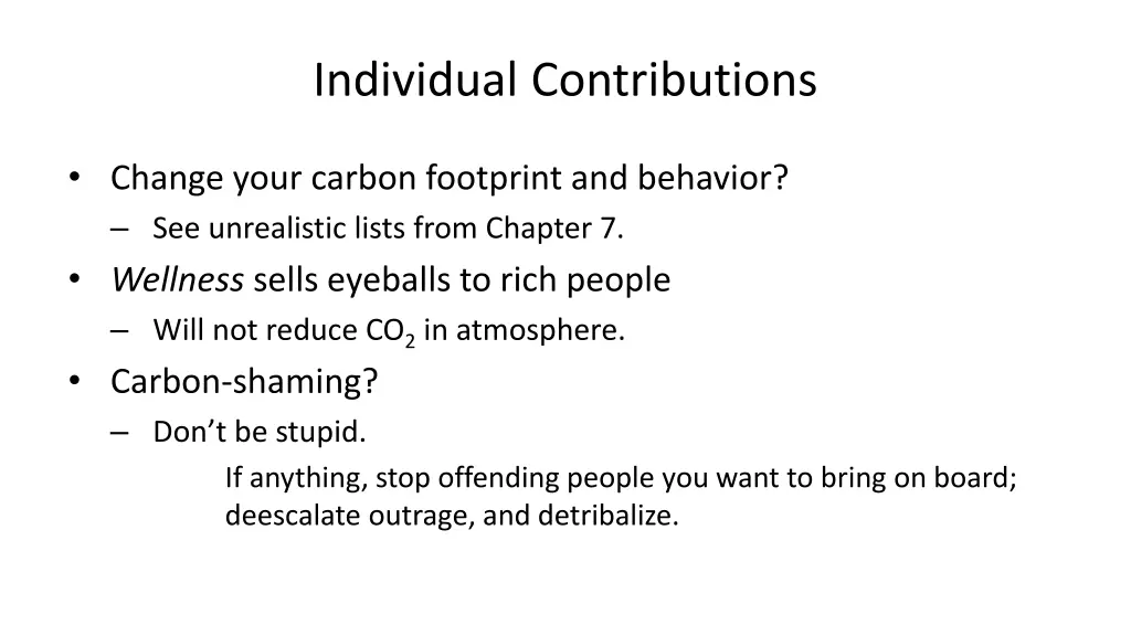 individual contributions