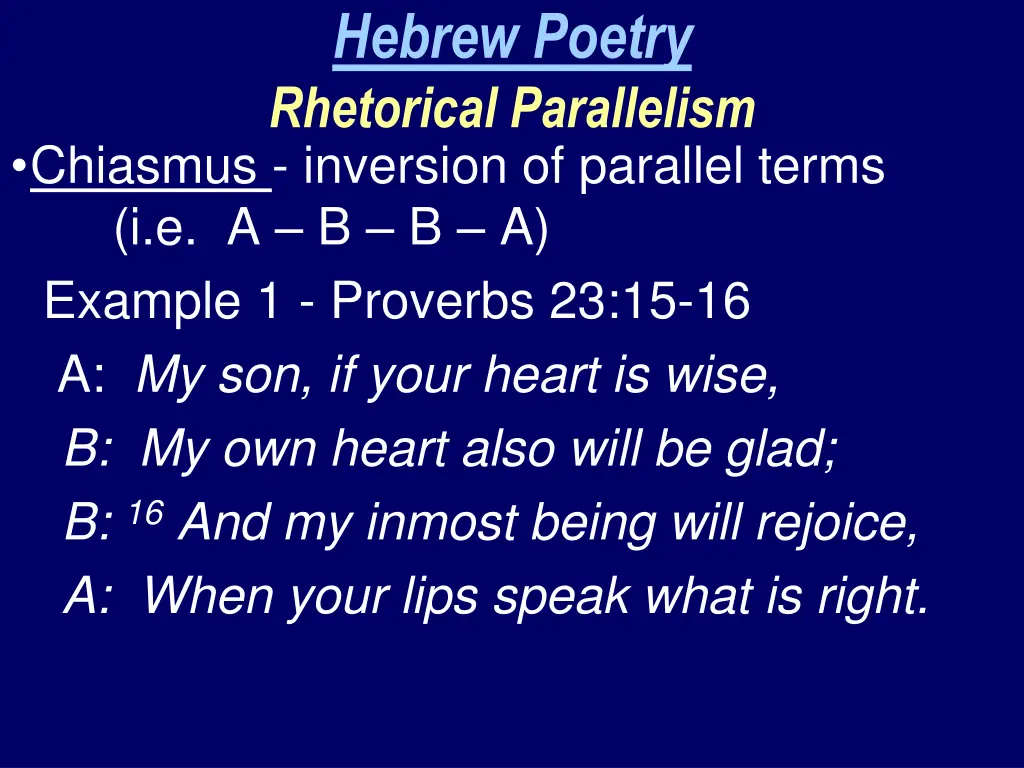 hebrew poetry rhetorical parallelism 4