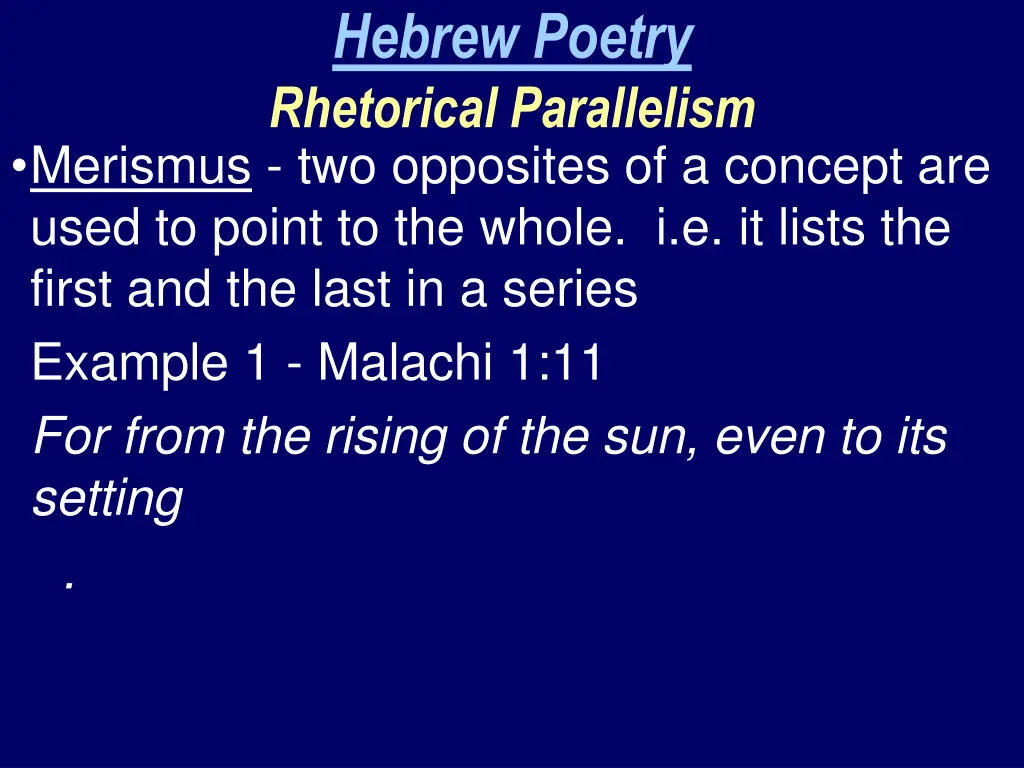 hebrew poetry rhetorical parallelism 5