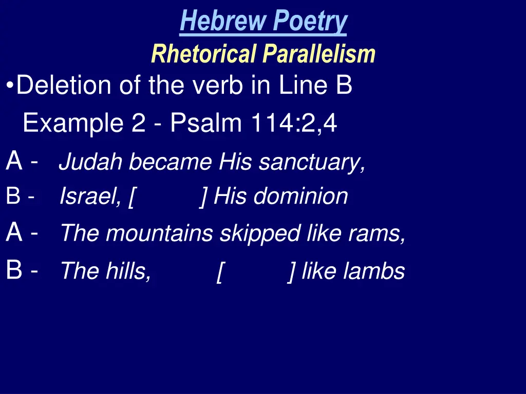 hebrew poetry rhetorical parallelism