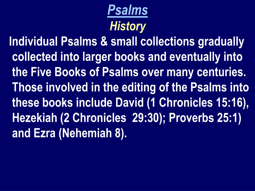 psalms history